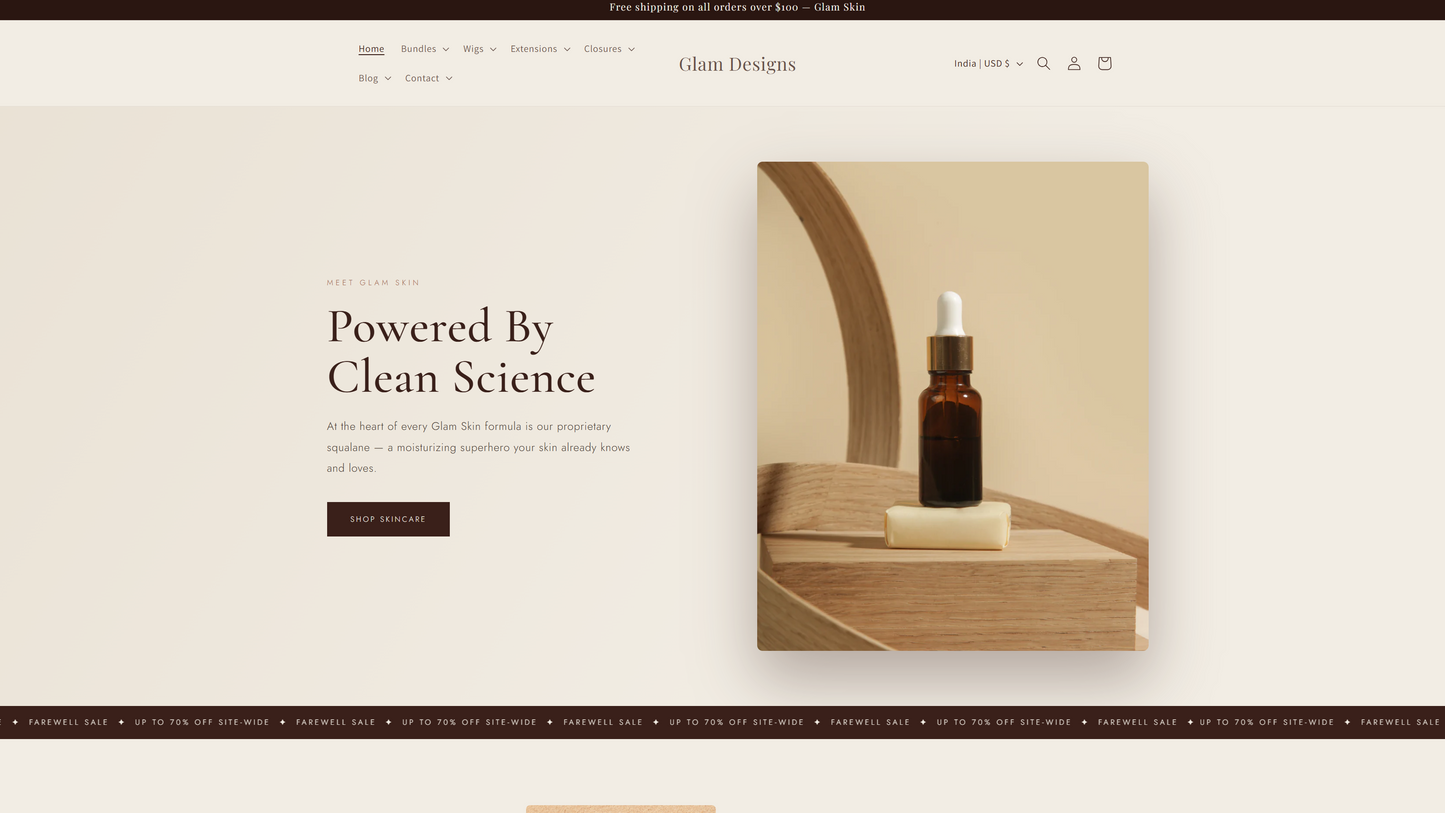 Glam Glow — Skincare & Beauty Shopify Theme