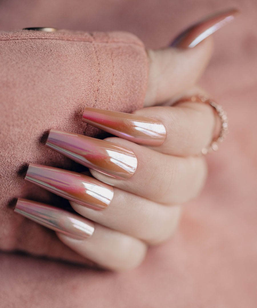 Juicy Flora pop-on manicure